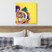 Goldene Rose Gotische Aquarellkunst Leinwanddruck (Insitu (Schlafzimmer))