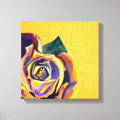 Goldene Rose Gotische Aquarellkunst Leinwanddruck (Vorderseite)