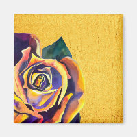 Goldene Rose Gotische Aquarellkunst