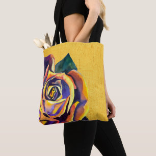 Goldene Rose Gotische Aquarellkunst Tasche