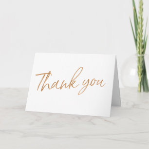 Goldene Rose handgeschriebene Hochzeit "Danke" Dankeskarte