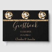 Goldene Rose Hochzeitstag Gästebuch (Vorderseite)