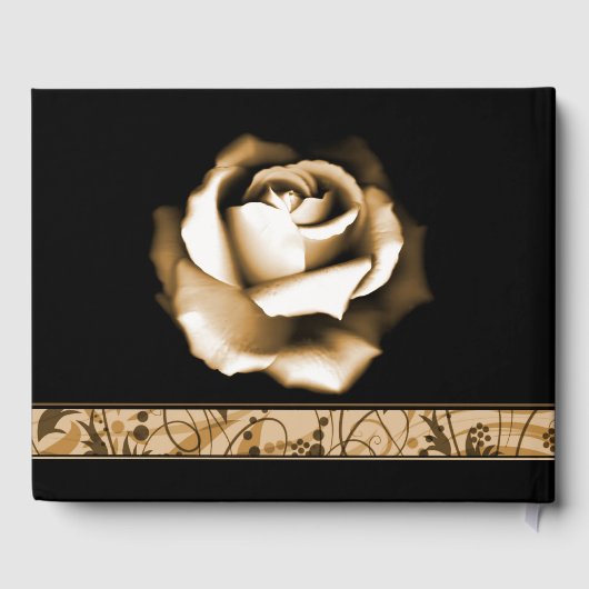 Goldene Rose Hochzeitstag Gästebuch (Rückseite)