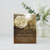 Goldene Rose im Memory-Beileid Danke PostCard Postkarte (Stehend Vorderseite)