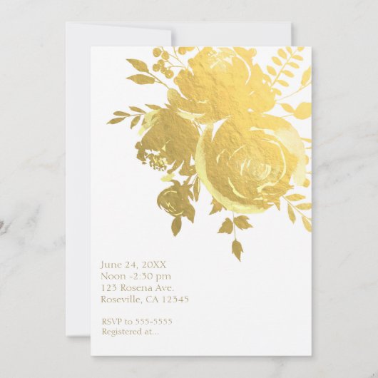 Goldene Rose Imitate Falknerei - Falconeria Locarn Einladung (Rückseite)