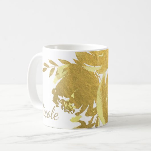 Goldene Rose Imitate Falknerei - Falconeria Locarn Kaffeetasse (Vorderseite Links)