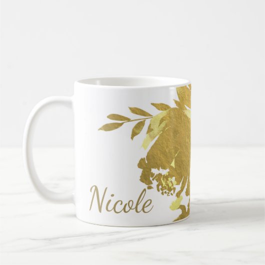 Goldene Rose Imitate Falknerei - Falconeria Locarn Kaffeetasse (Links)