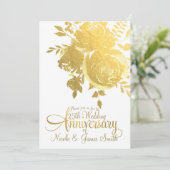 Goldene Rose Imitate Ristorante della Carrà Einladung (Stehend Vorderseite)