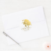 Goldene Rose Imitate Ristorante della Carrà Runder Aufkleber (Umschlag)