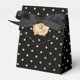 Goldene Rose in der Black Fevor Box Geschenkschachtel