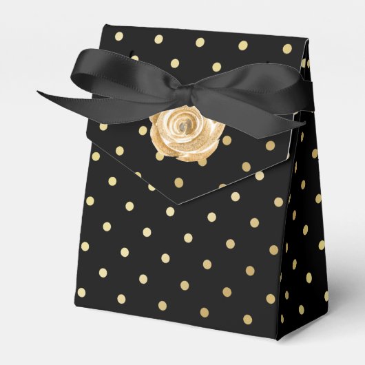 Goldene Rose in der Black Fevor Box Geschenkschachtel (Vorderseite)