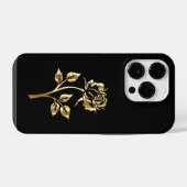 Goldene Rose iPhone Hülle (Rückseite (Horizontal))