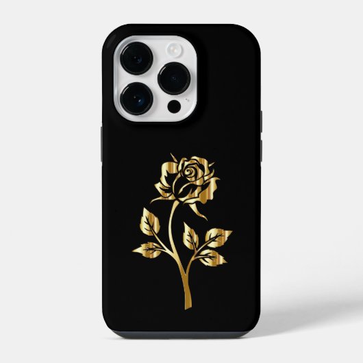 Goldene Rose iPhone Hülle (Rückseite)