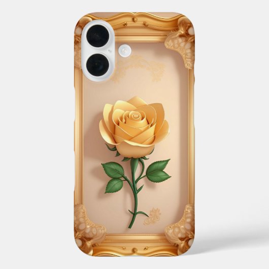 Goldene Rose Kunstwerk Case-Mate iPhone Hülle (Rückseite)