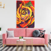 Goldene Rose Leinwanddruck (Insitu (Wohnzimmer))