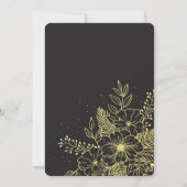 Goldene Rose lieben Speicher Einladung (Rückseite)