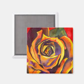 Goldene Rose Magnet (Vorderseite/Rückseite)