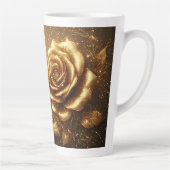 Goldene Rose mit glänzenden Teilchen Milchtasse (Rechts)