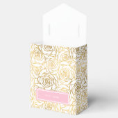 Goldene Rose mit Rosa Geschenkschachtel (Geöffnet)