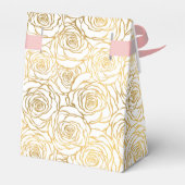Goldene Rose mit Rosa Geschenkschachtel (Rückseite)