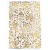 Goldene Rose mit Rosa Mittlere Geschenktüte (Rückseite)