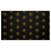 GOLDENE ROSE MIT ROTEM RUBY-Schwarz-Muster Stoff (Fat Quarter (45,7 x 55,9 cm))