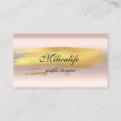Goldene Rose Moderne Grafikdesignerkarte Visitenkarte (Vorderseite)