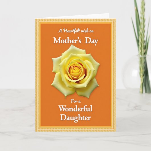 Goldene Rose Muttertagskarte Karte (Vorderseite)