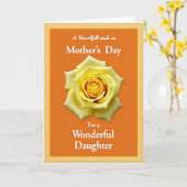 Goldene Rose Muttertagskarte Karte (Gelbe Blume)