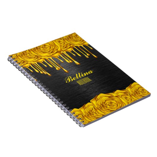 Goldene Rose Personalisiert-Notebook Notizblock (Rechte Seite)