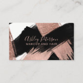 Goldene Rose Pinselstrich Visitenkarte (Vorderseite)