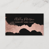 Goldene Rose Pinselstrich Visitenkarte (Vorderseite)