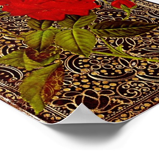 Goldene Rose Poster (Ecke)