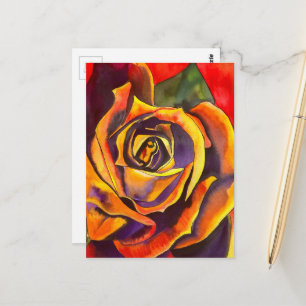 Goldene Rose Postkarte