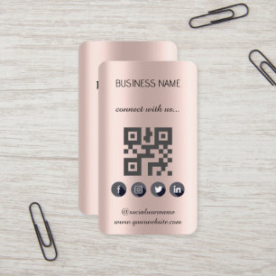 Goldene Rose - QR-Code-Visitenkarte für soziale Me Visitenkarte