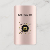 Goldene Rose - QR-Code-Visitenkarte für soziale Me Visitenkarte (Rückseite)