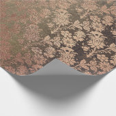 Goldene Rose Royal Chic Foxier Blush Powder Bläsch Geschenkpapier (Ecke)