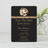 Goldene Rose Save the Date (Stehend Vorderseite)