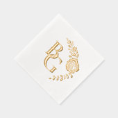 Goldene Rose Servietten Mit Folie (Rechts)