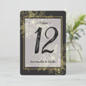 Goldene Rose Tischnummer (Stehend Vorderseite)