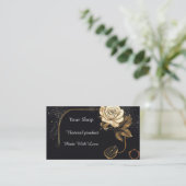 Goldene Rose Visitenkarte (Stehend Vorderseite)