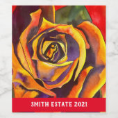 Goldene Rose Weinetikett (Einzelnes Label)