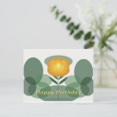 Goldene Rosen-Geburtstag Postkarte (Stehend Vorderseite)
