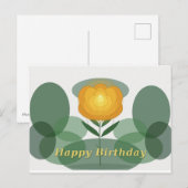 Goldene Rosen-Geburtstag Postkarte (Vorne/Hinten)