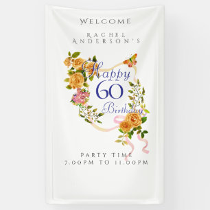 Goldene Rosen-Schleife 60. Geburtstag Banner