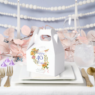Goldene Rosenband 40. Geburtstag  Geschenkschachtel