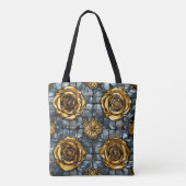 Goldene Rosenblüte Tasche (Rückseite)