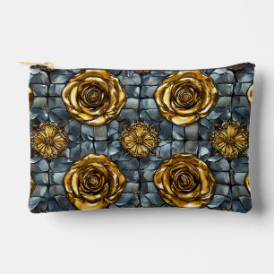 Goldene Rosenblüte Zubehörtasche