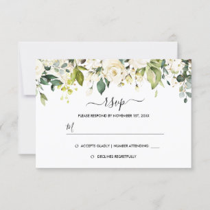 Goldene Rosenhochzeit RSVP Karte