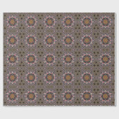 Goldene Rosette Geschenkpapier (Flach)